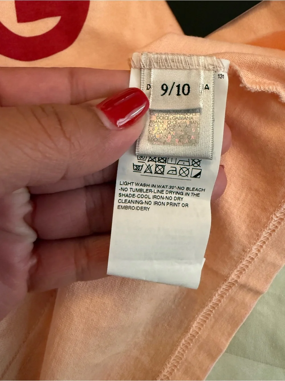 Dolce & Gabbana peach short